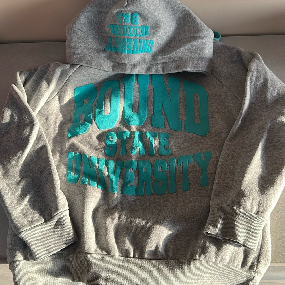 Grey fleece hoodie